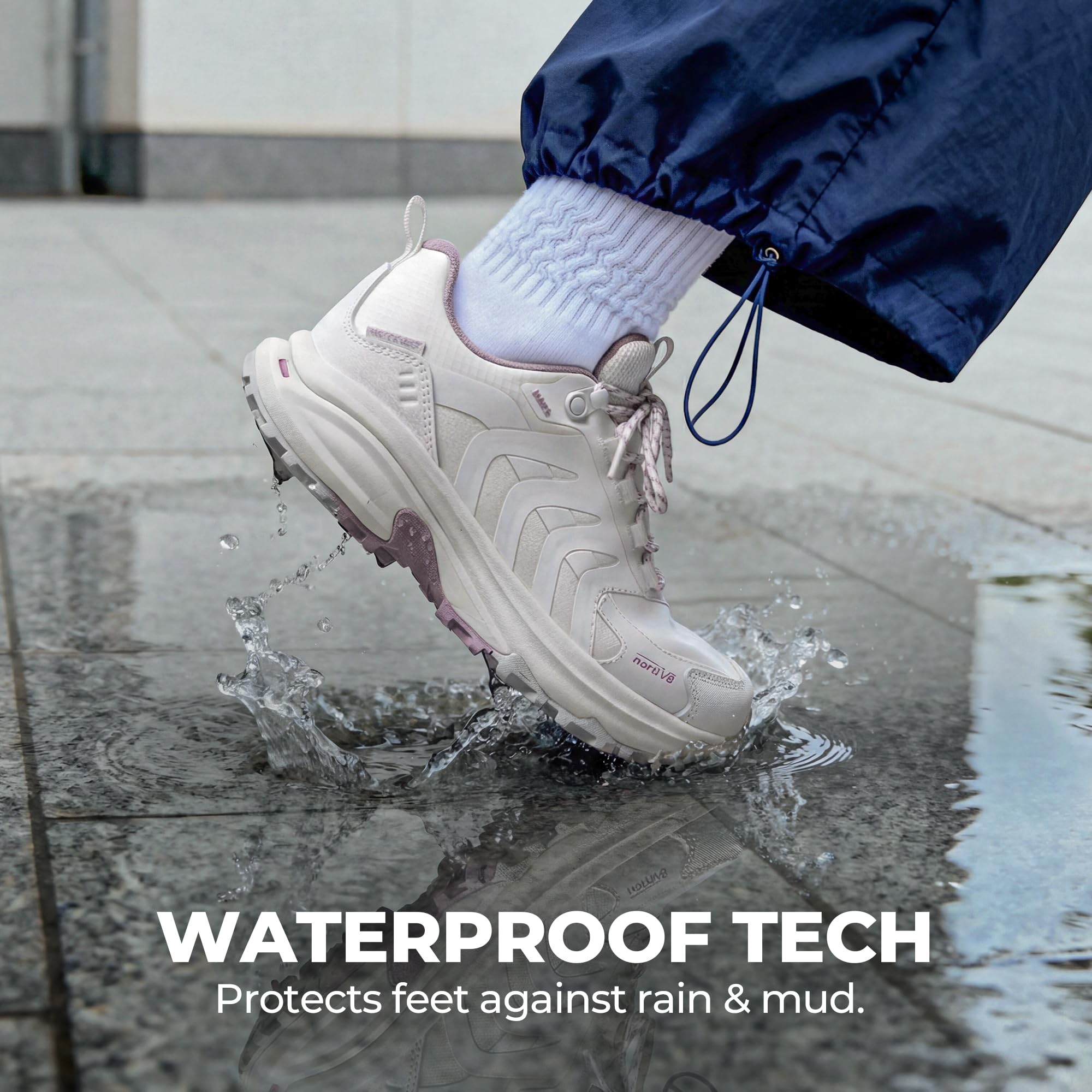 NORTIV 8 Armadillo FieldLite Chaussures de randonnée imperméables et légères pour la marche tout au long de la journée antidérapantes pour le trekking, le camping, l'escalade