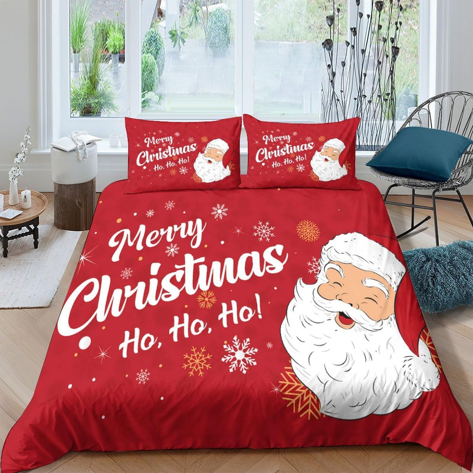 Ctjqhvkz Style-10 3D Printed Christmas Santa Red Fitted Sheet Microfiber Soft Bed Cover For Bedroom Dorm Festive Decoration Dustproof Single（135X200cm）