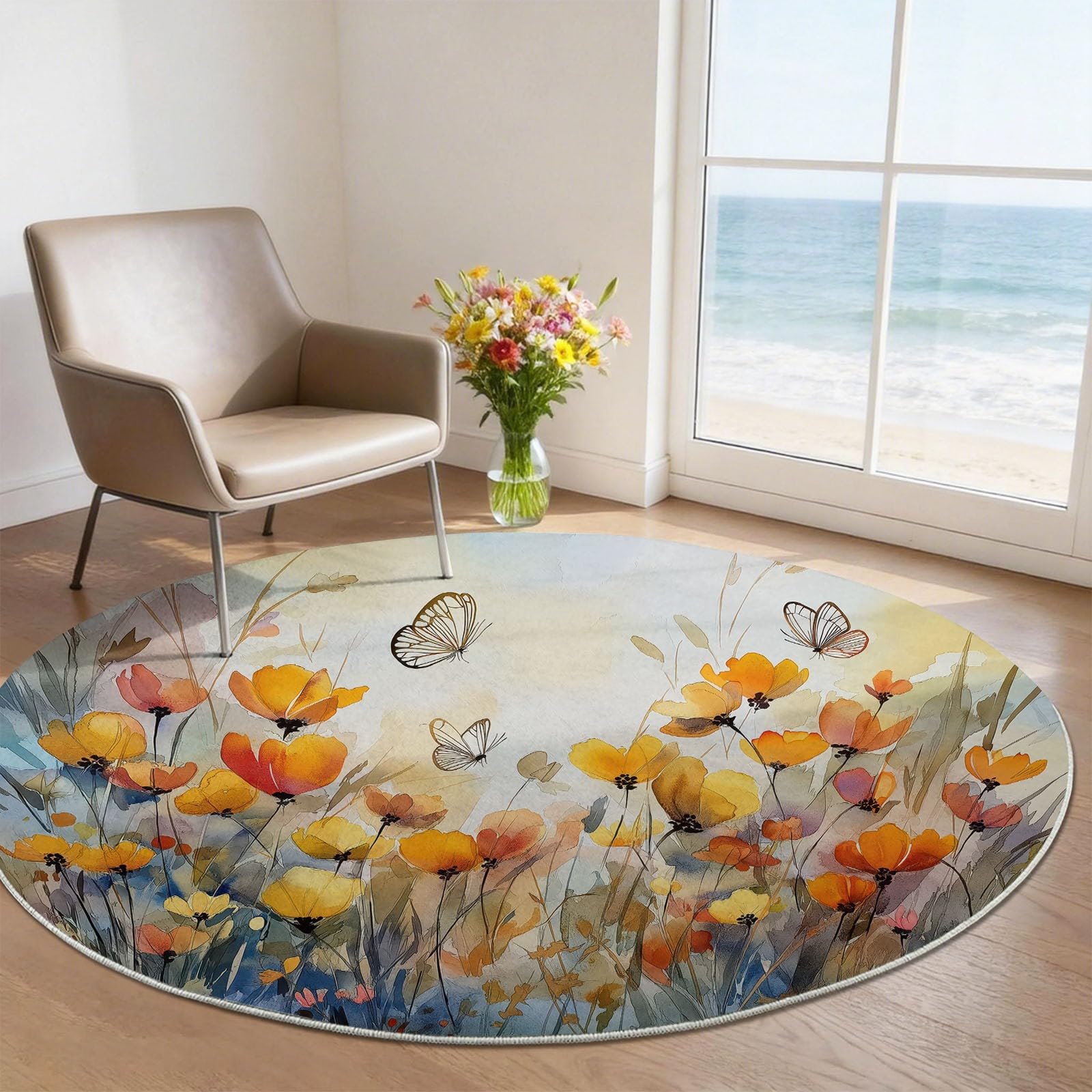 Tapis de chambre d’amis doux et floral pour ambiance cosy