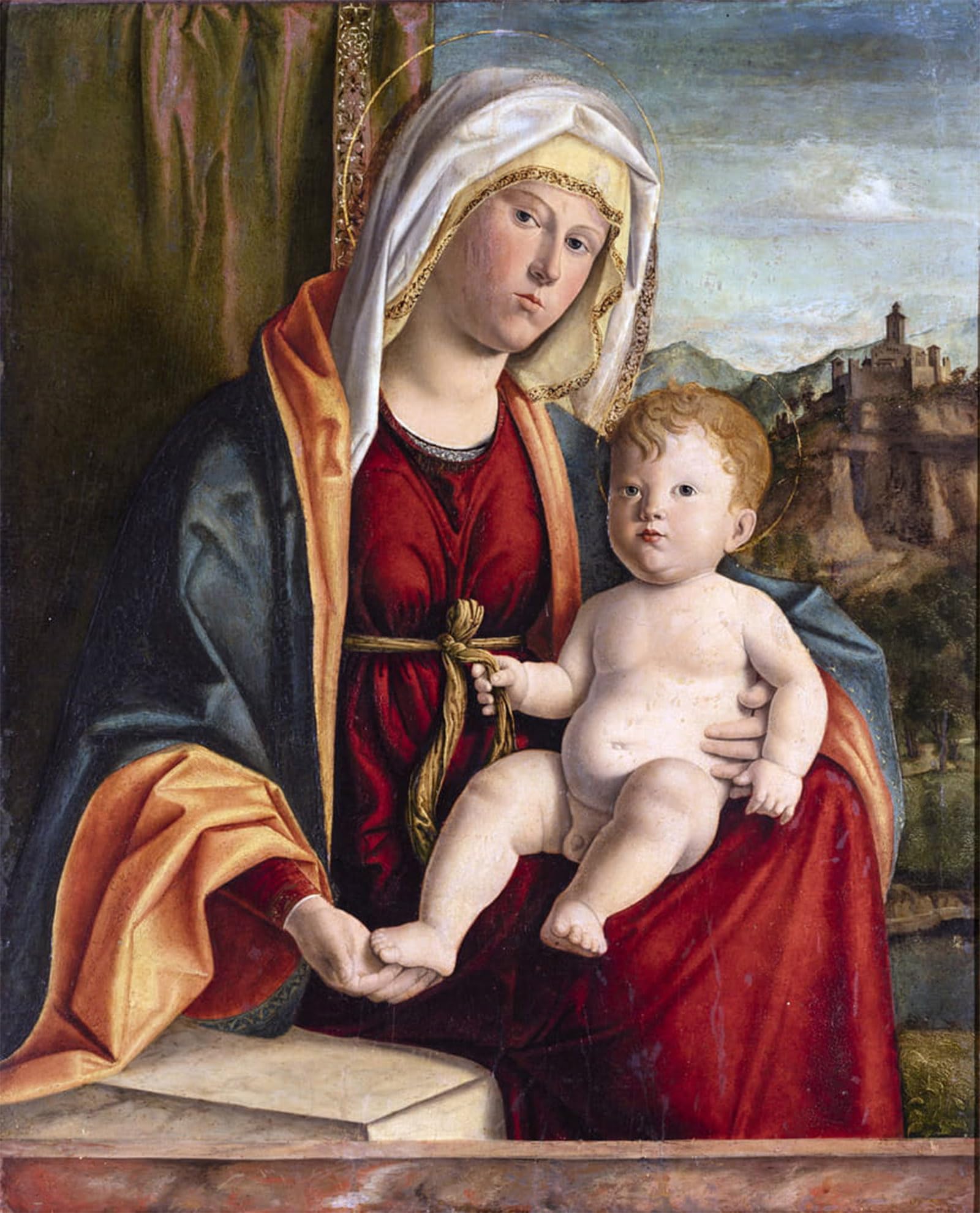 SERENDIPITP Retro Picture Poster Wall Art Pictures Painting Virgin and Child by Battista Cima Da Conegliano Wall Art Canvas Print for Wall Decor 60x90cm