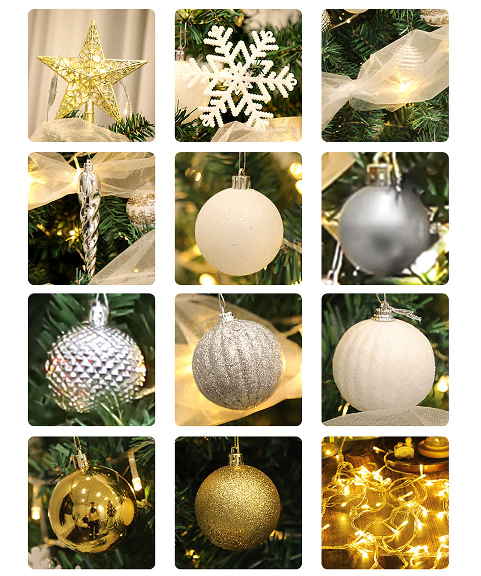 Amazon.co.jp: クリスマスツリー 120cm オーナメントセット ヌード