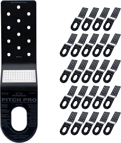 Guardian 10543 Pitch Pro Slotted Roof Anchor (25 Pack) | Powder Coated Steel | 5