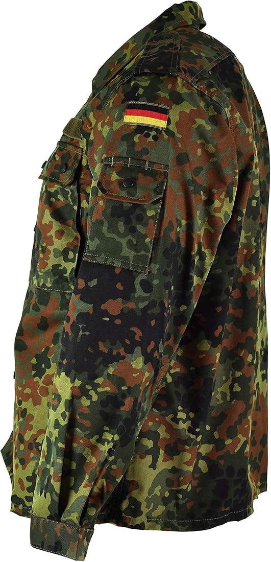 Original German Army Jacket Zipped Fleck-tarn Camouflage Tactical