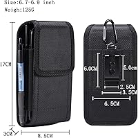 Vista 6 de Funda vertical dual con clip para cinturón, 2 fundas para teléfono celular para iPhone 15 Pro Max, Samsung Galaxy A15 A35 A55 A54 A14 A13 A53