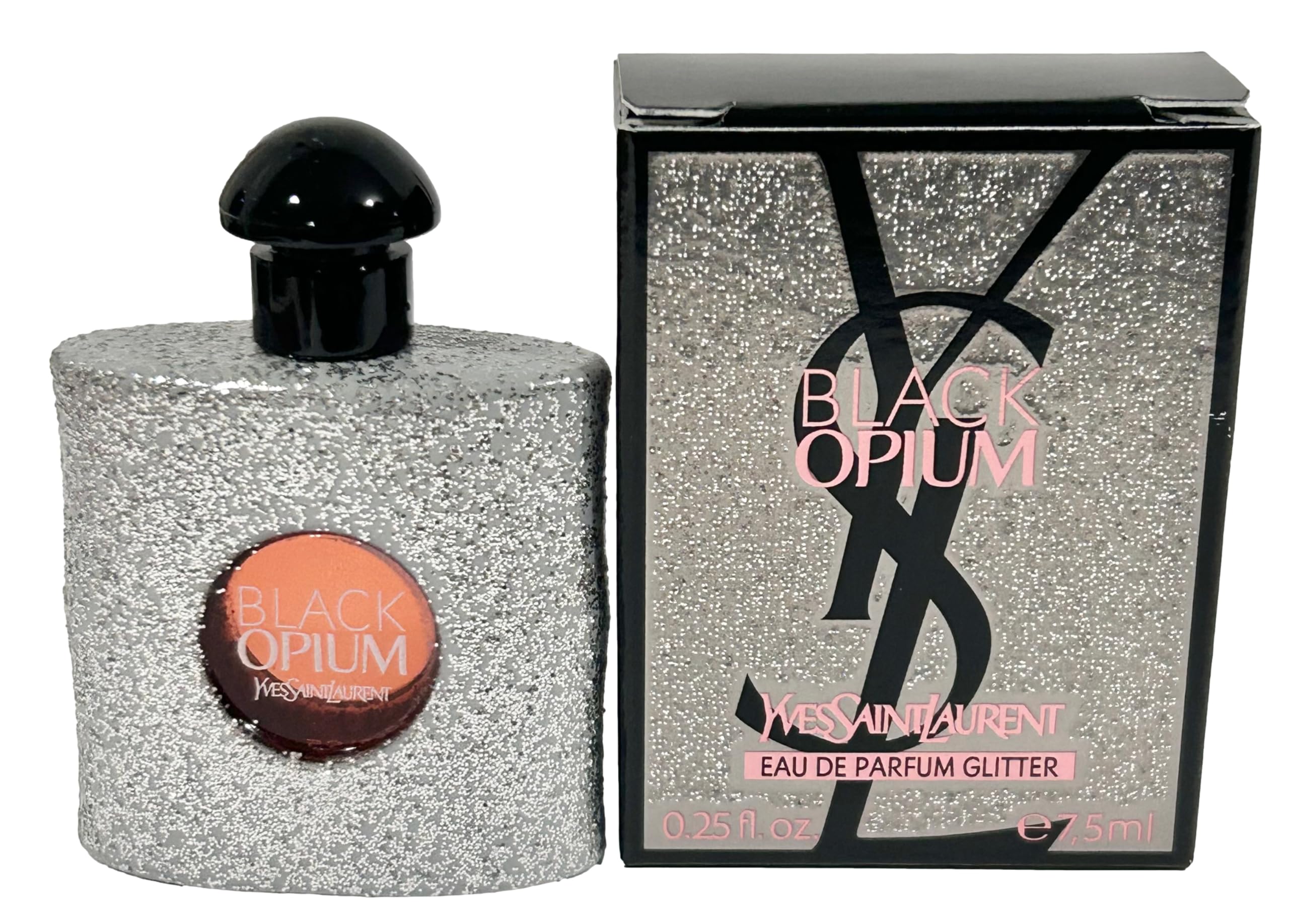 Yves Saint Laurent Black Opium GLITTER YSL MINI SMALL TRAVEL SIZE Sample Perfume WOMEN 7.5 ml / 0.25 oz EACH MINI - (6178)