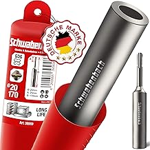 SCHWABENBACH SDS Plus Drill Bit Diameter 25 x 170 mm – Interior 20 mm – Ideal for Ground Pegs and Ground Anchors – SDS Plus Drill Compatible with SDS Plus Drill