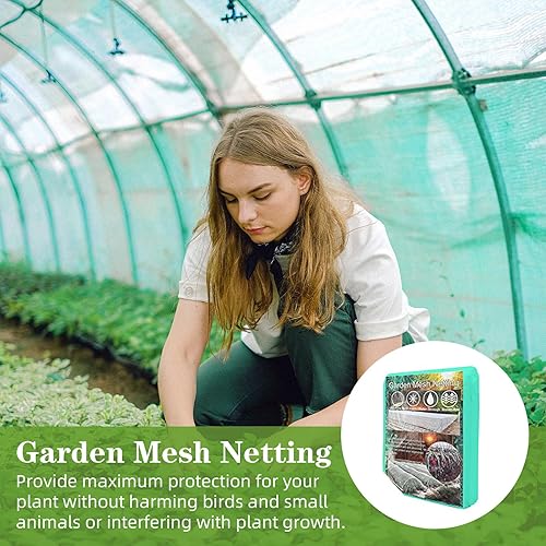 Miniatura 2 de Red de malla de jardín de 10 x 65 pies, protección de malla ultra fina, cubierta de hilera de invernadero, red de barrera para verduras, frutas,