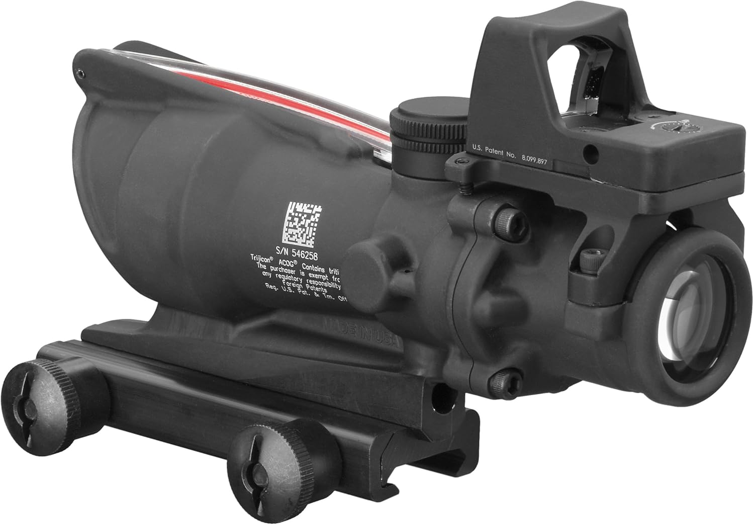 Trijicon 4x32mm ACOG Dual Illumination Crosshair .223 Reticle with 3.25 MOA RMR Sight Black Optics