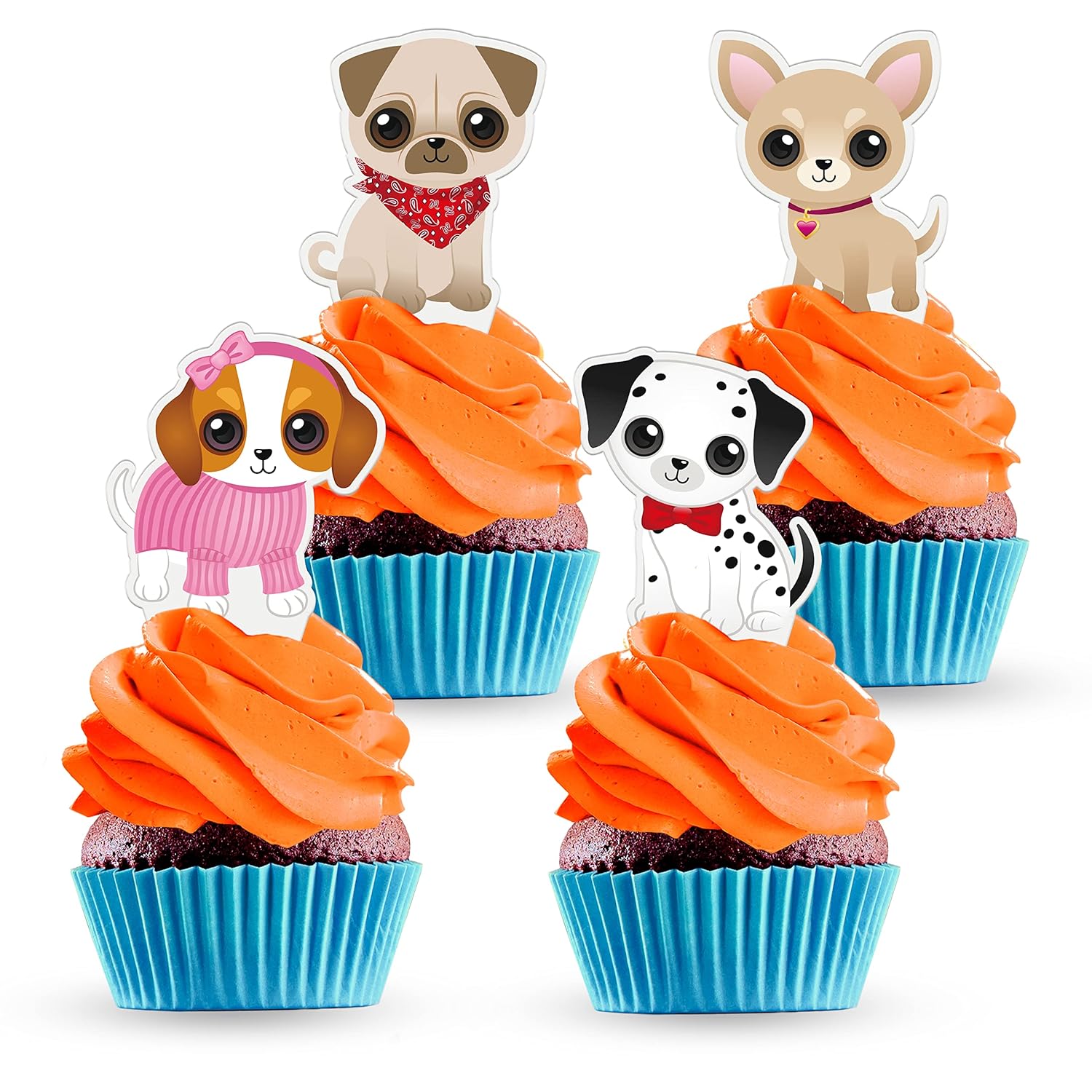 Dog Cupcake Cake Toppers Dog Puppy Theme Baby Shower
