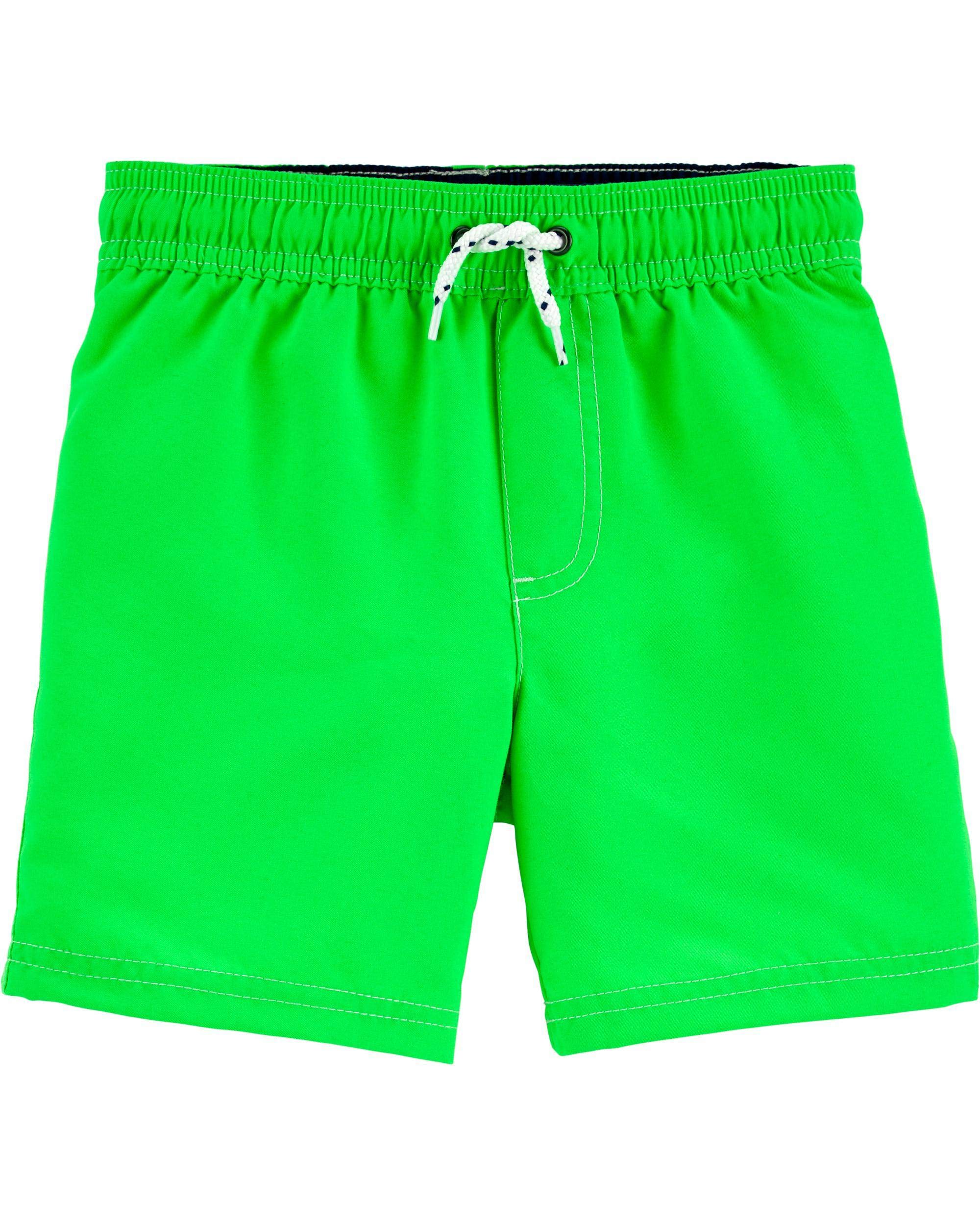 Carter's Free Combination Boys Rashguard and Swim Trunks (Green Shark Color Changing Swim Trunks, 6m)