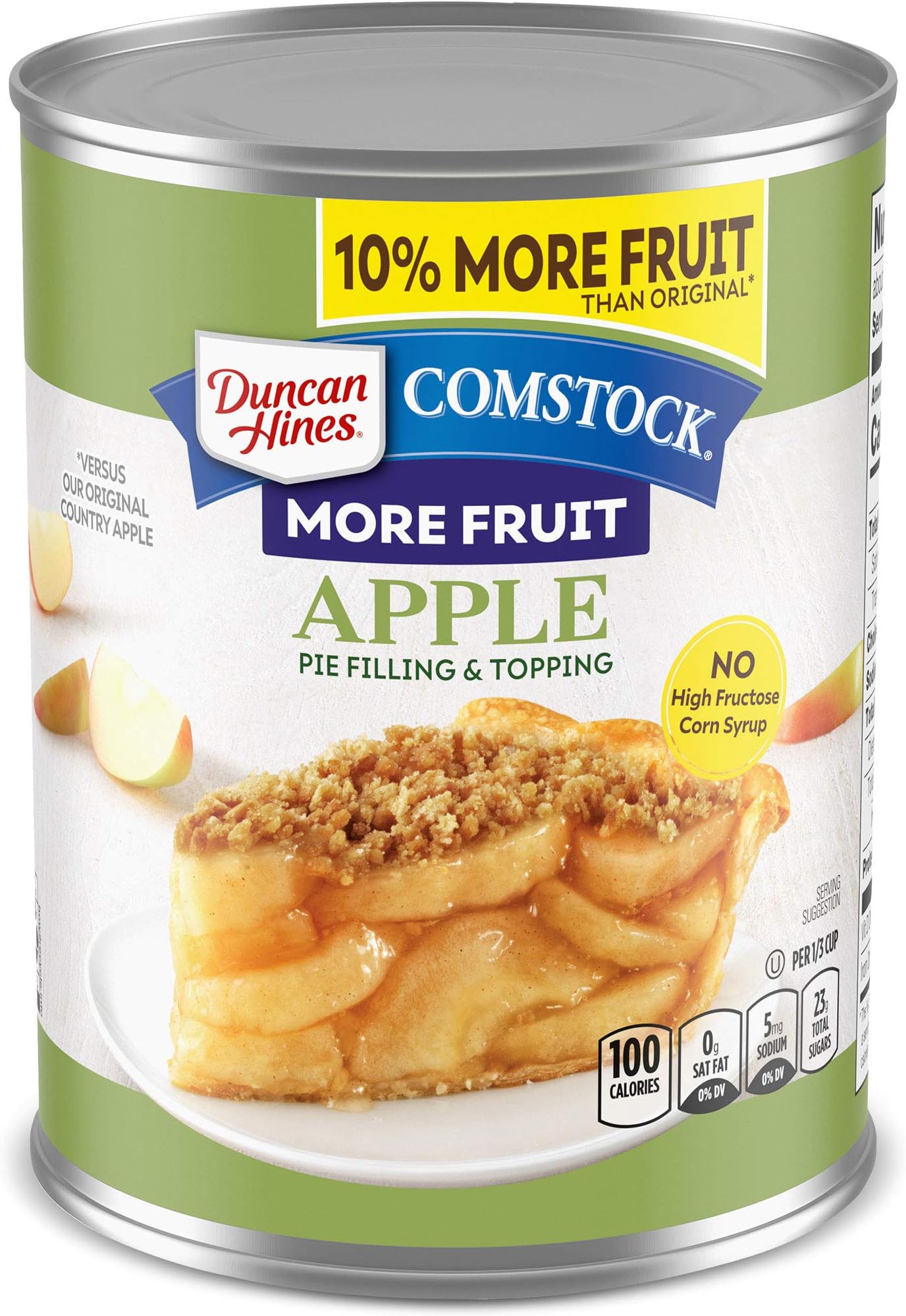 More Fruit Pie Filling & Topping, Apple, 21 Ounce