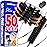 Holikme 50Feet Dryer Vent Cleaner Kit - Flexible Lint Brush with Drill Attachment, Extends up to 50Feet for Fireplace Chimney & Dryer Vent Cleaning,Use with or Without a Power Drill