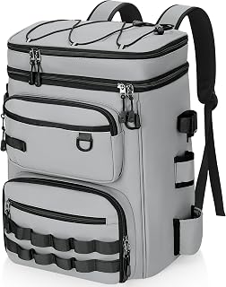 Fishing Tackle Backpack, Lightweight Waterproof Tackle Box Bag with Rod Holders for Saltwater & Freshwater Fishing, Gear and Equipment Storage, Outdoor Gift for Men