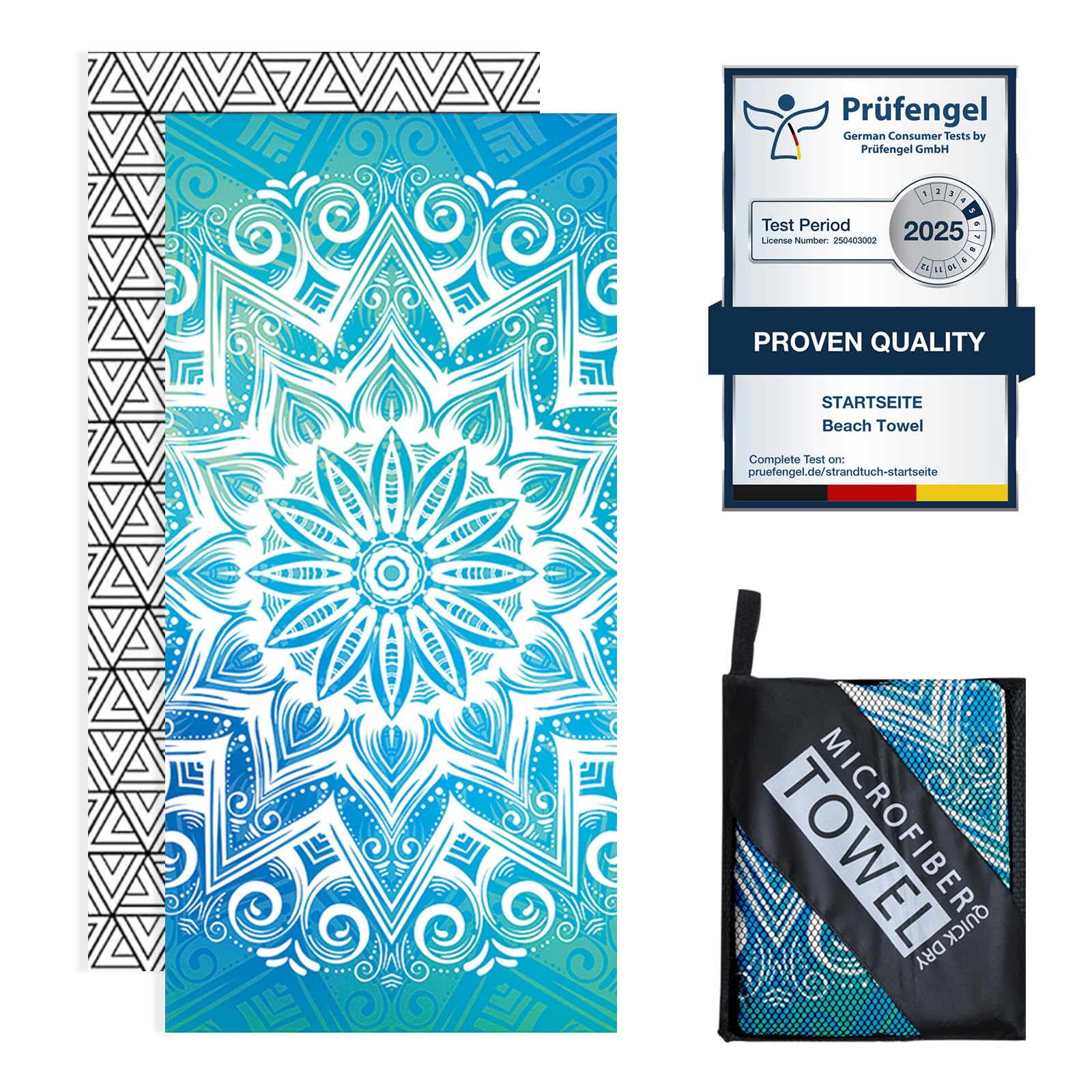 Startseite 200 x 90 cm Microfibre Towel, Large Size Quick Drying Microfibre Beach Towels for Adults Sand-Free
