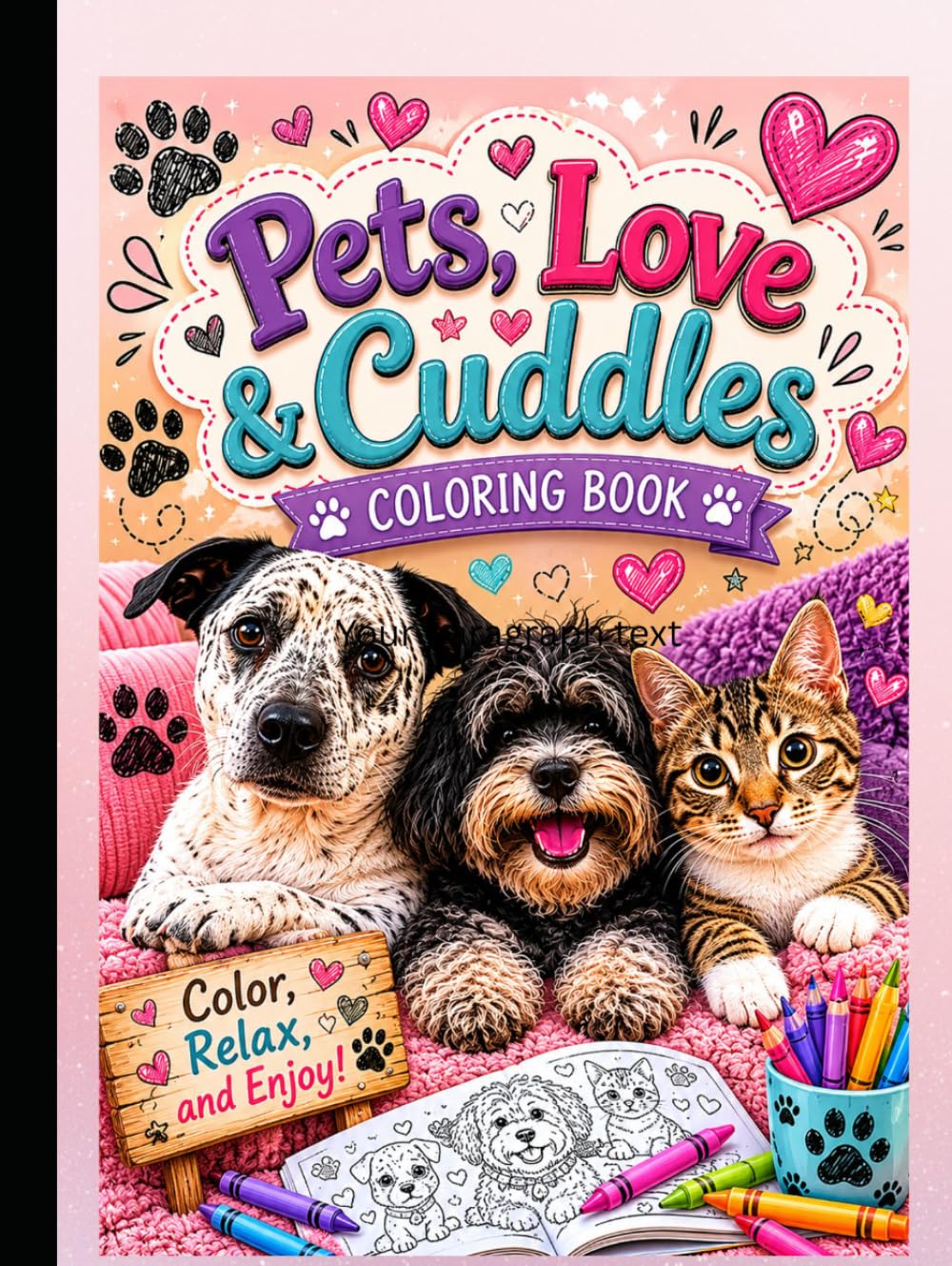 Pets, Love & Cuddles Coloring Book