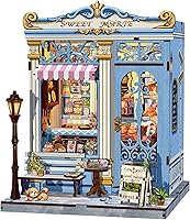 Vista 14 de Fsolis Kit de Rincón de Libro - Kit de Casa de Muñecas en Miniatura DIY Scene para Adultos, Rompecabezas 3D de Estantería 255 Piezas, Modelo de Casa