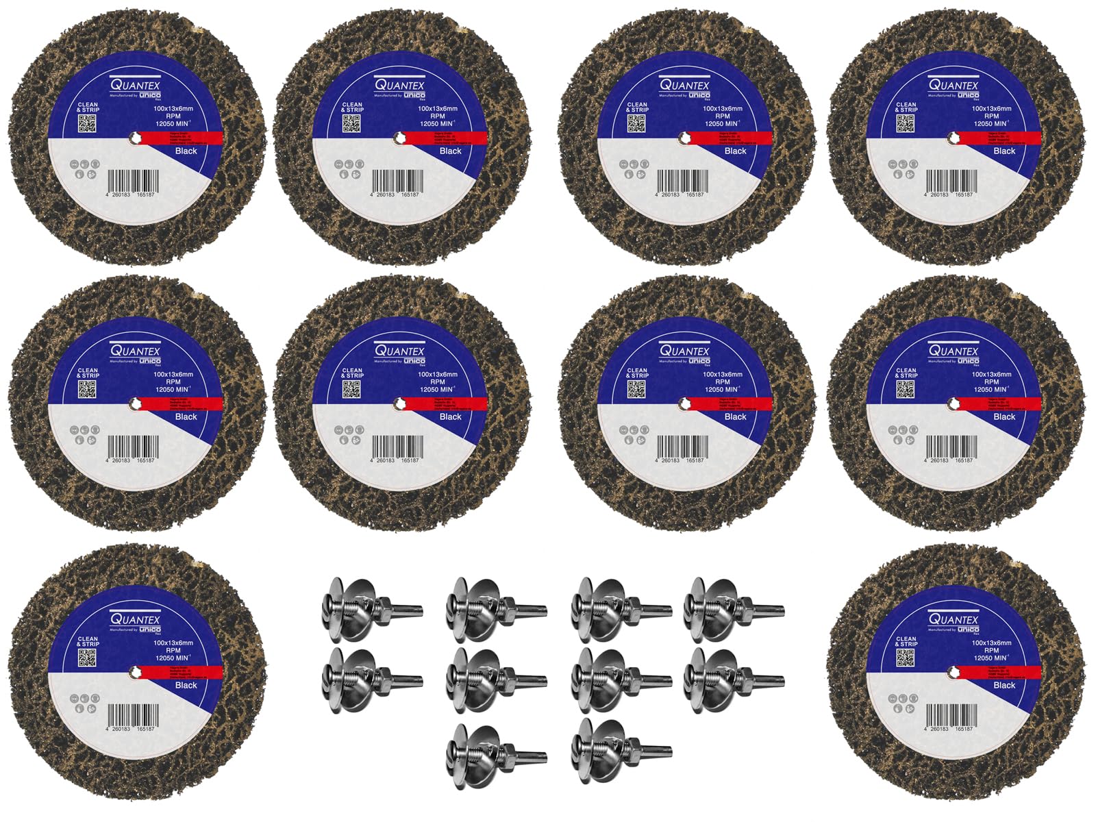Reinigungsscheibe CSD 150 Mm – Mit Einspannschaft, Für Bohrmaschinen & Flexible Wellen, Grobreinigungsscheibe Aus Nylongewebe, Max. 4000 U/min
