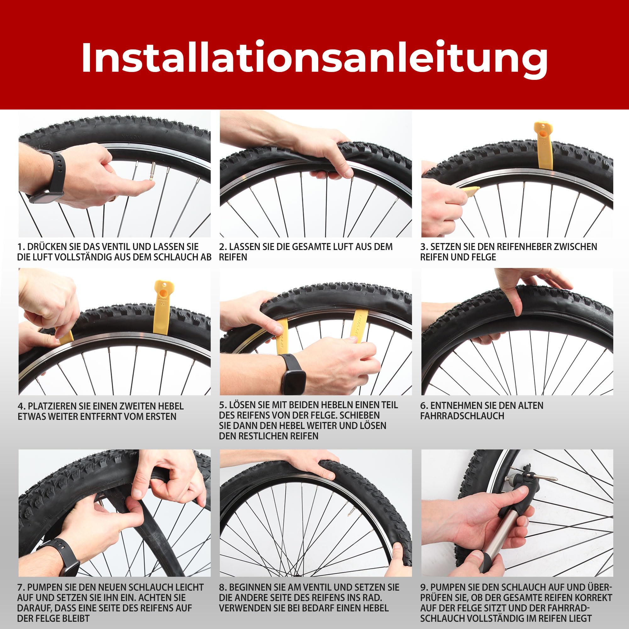 Fincci Fahrradschlauch 28 Zoll 60mm Presta Sclaverandventil Rennrad Set 2er