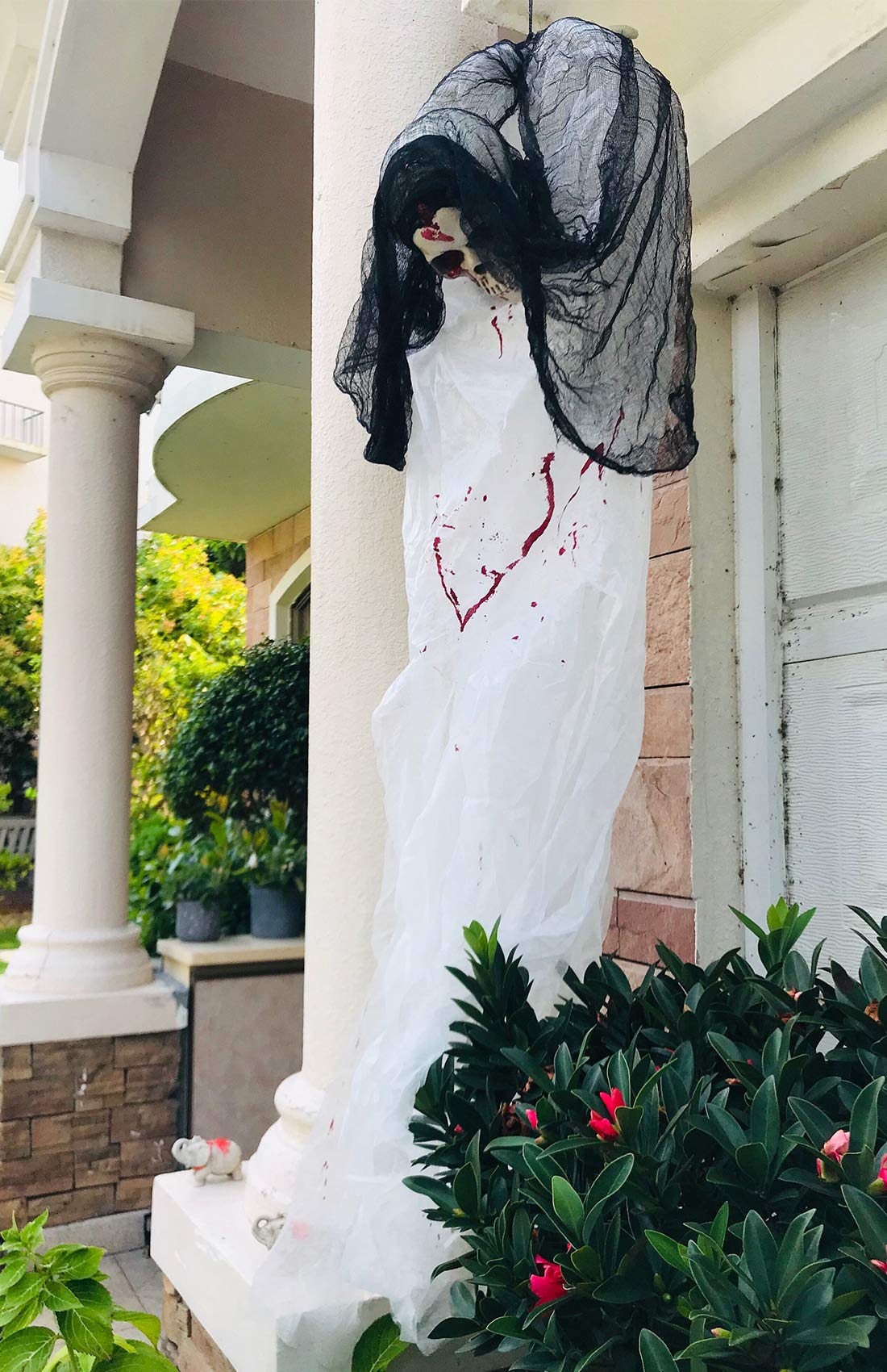 Buy 5Ft Halloween Decorations Hanging Ghost Scary Prop Skull Outdoor