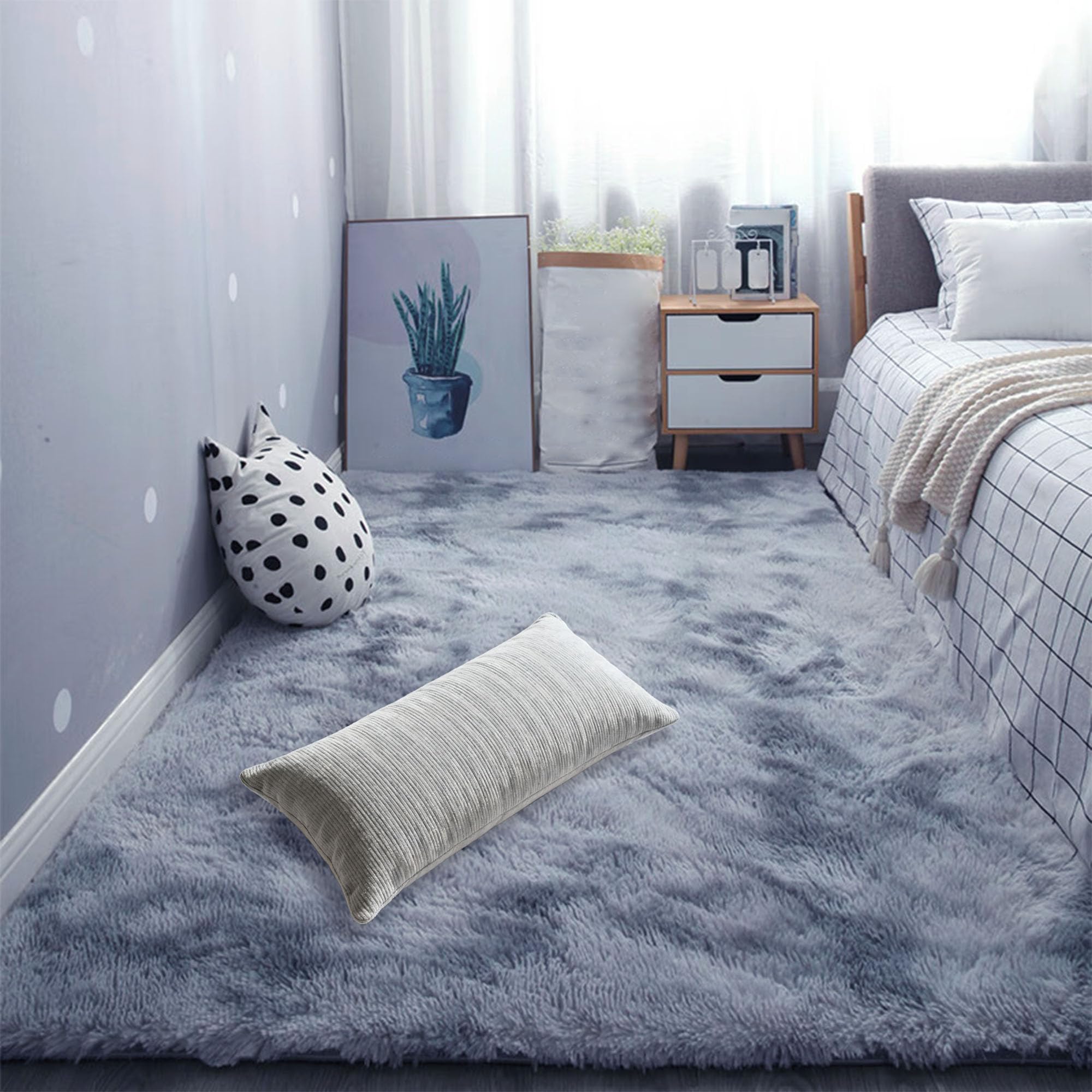Moquette chambre 310 x 370 cm gris clair tapis lavable