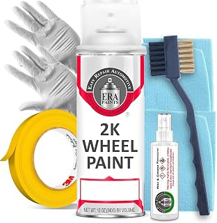 ERA Paints Red Wheel Paint Kit With Omni-Curing Catalyst Technology - 2K Aerosol Glossy Finish With High Temp Resistance And Extreme Durability Against Color Fade And Chemicals Like Brake Fluid