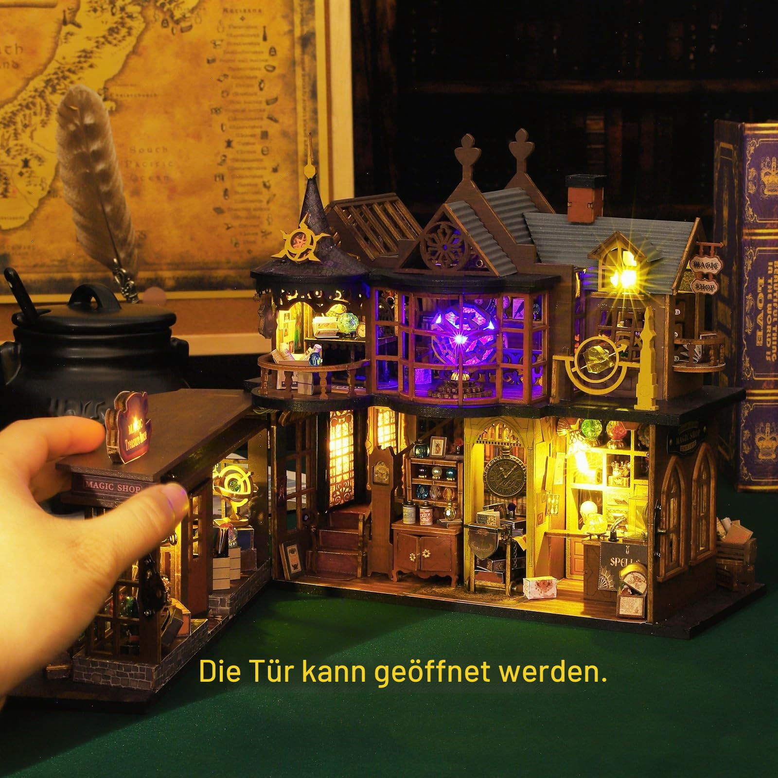 DIY-Miniaturhaus-Bausätze für Erwachsene, CUTEROOM Magic House Puppenhaus-Bastelbausätze Modellbausätze für Erwachsene zum Bauen Geburtstagsgeschenk für Männer und Frauen