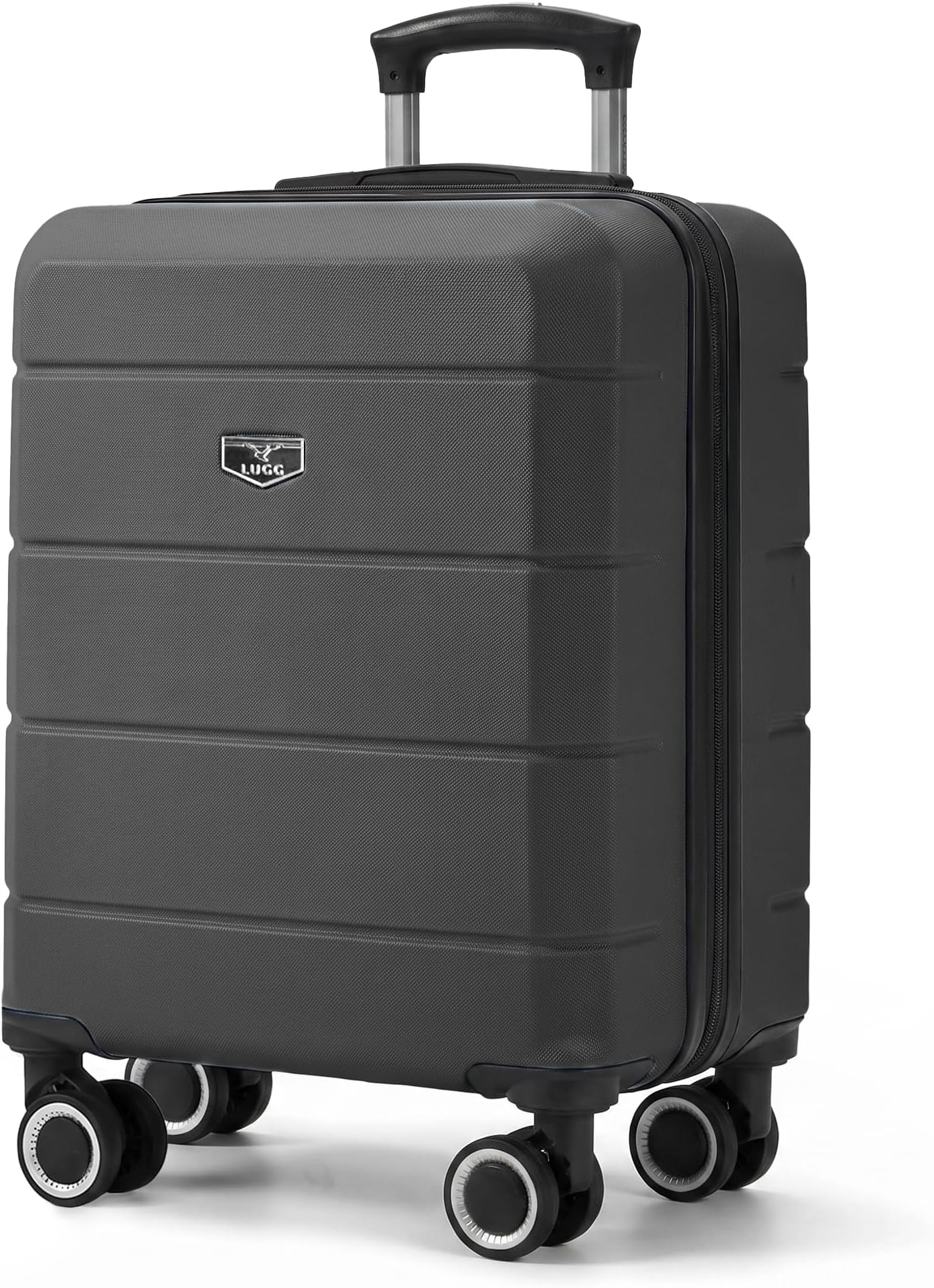 LUGG Jetset 15" Lightweight Cabin Suitcase - EasyJet Underseat Carry On Luggage, ABS Hard Shell, Scratch-Resistant Finish, Secure Lock, Smooth 360° Detachable Spinner Wheels (45x33x20cm)