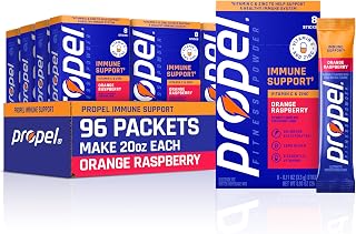 Propel Powder Packets, Immune Support, Orange Raspberry (Pack of 96)