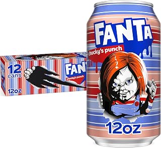 Fanta Chucky's Punch Halloween Fruit Punch Soda, Caffeine-Free 12oz Cans, 12-Pack Limited Edition