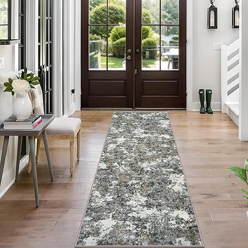 Miniatura 156 de Alfombra de área para sala de estar: alfombra lavable de 5 x 7 con respaldo antideslizante, no desprende pelo, resistente a las manchas, plegable