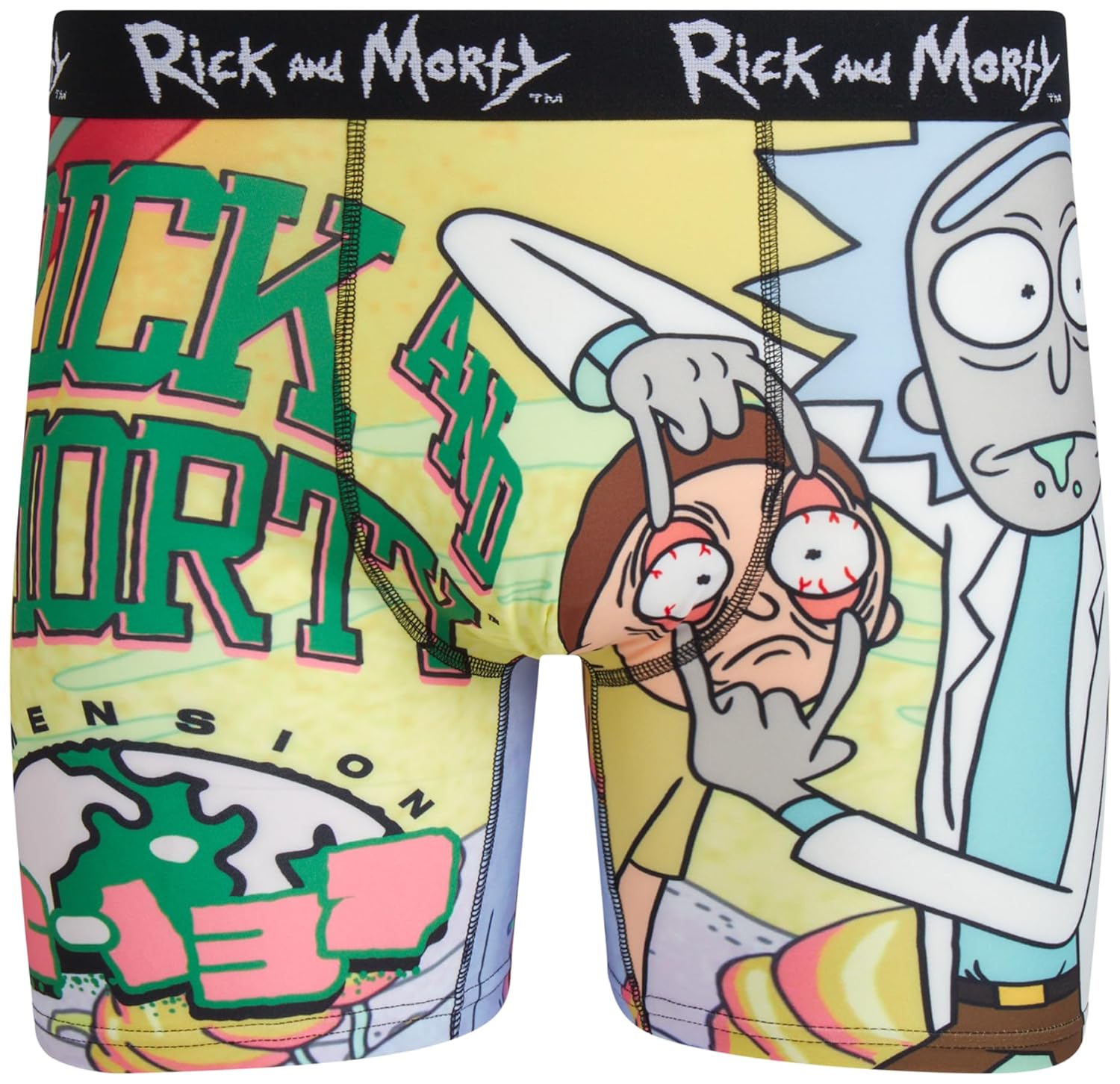 COCO BRANDS Mens Boxer Briefs - Rick and Morty Cotton Lined Crotch No Fly Underwear Boxers for Men