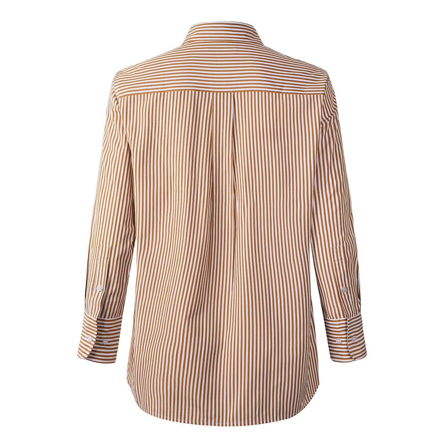 Beninos Striped Button Down Shirts for Women Dress Shirts Long Sleeve Casual Collared Office Work Shirt with Pocket