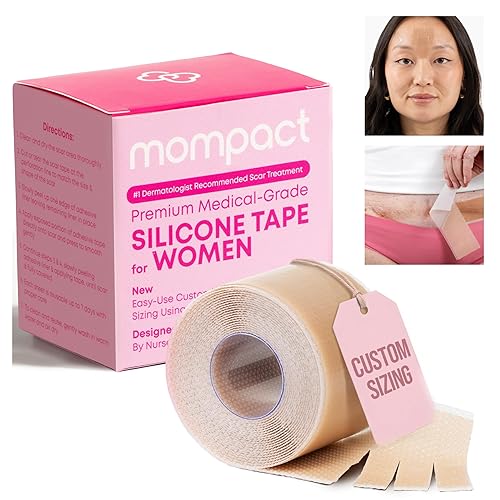 Hojas de silicona para cicatrices, cinta de silicona de grado médico, extra larga (rollo de 1.6 x 120 pulgadas, 9.8 ft), cinta de cicatriz para