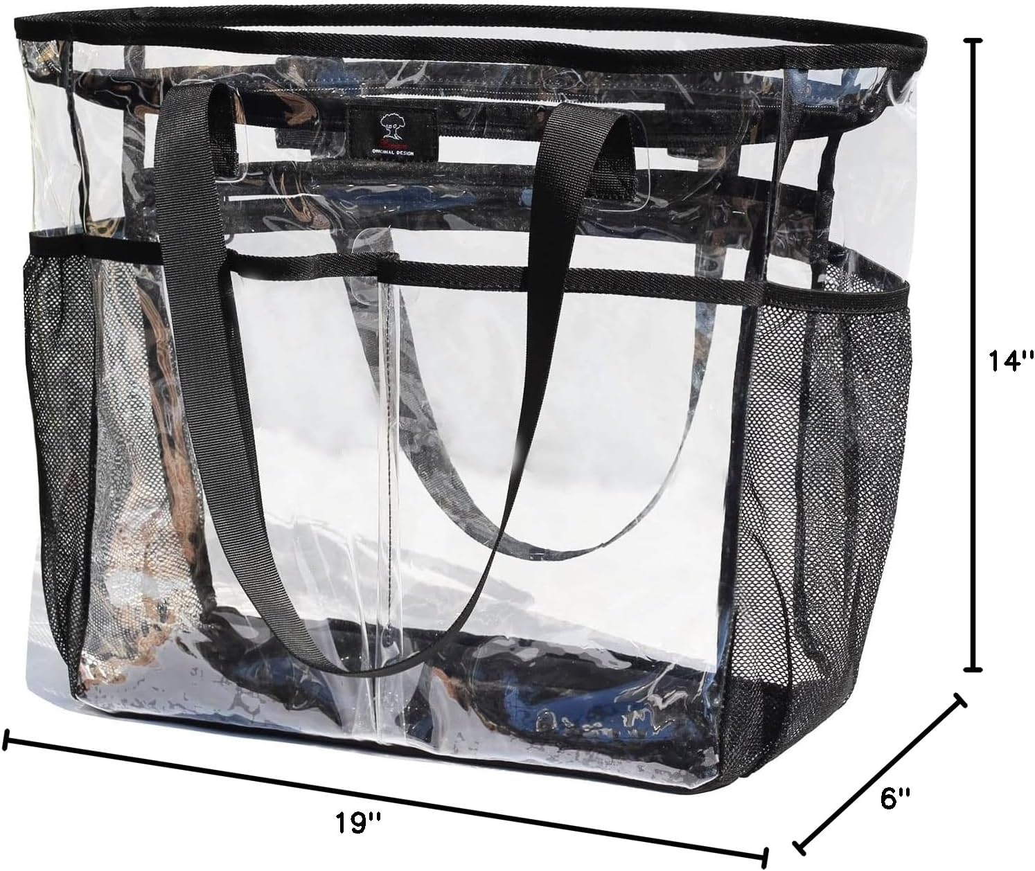 ESVAN Clear Tote bags Stadium Approved Security Travel Gym See Through Bags for Work Sports Concerts Travel Beach - Image 9