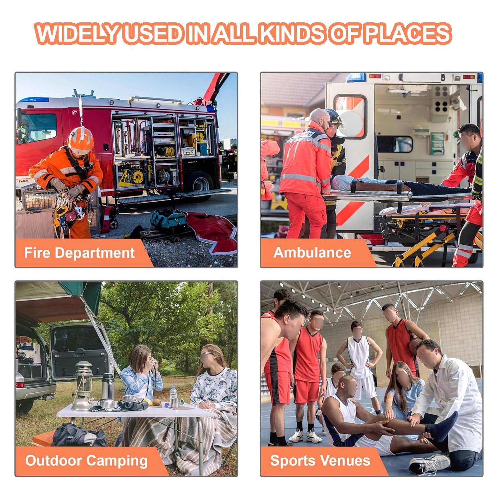 Attrezzatura Di Primo Soccorso Leggera, Barelle Portatili Pieghevoli, Barelle Mediche Di Emergenza For Ambulanze, Vigili Del Fuoco, Sport E Scenari All'aperto