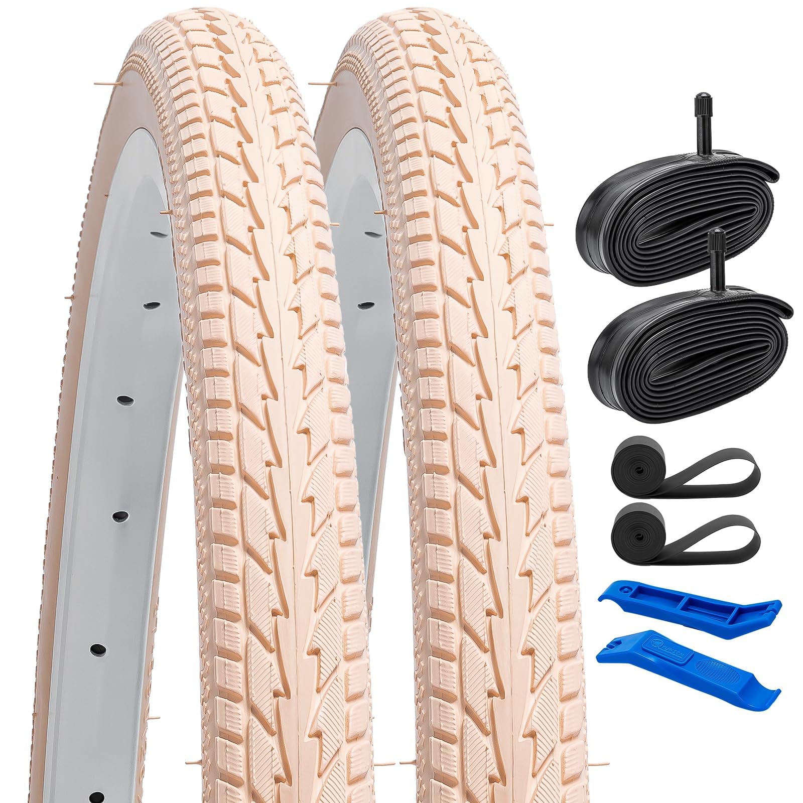YunSCM 26x1 3/8 Pink Bike Tires and Tubes