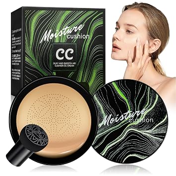 Foundation for Older Women CC Cream Foundation Concealer Makeup Buff Beige | Concealer for Older Women Full Coverage, Mushroom Head Air Cushion BB Cream Moisturizing Matte Finish Tattoo Cover up Makeup