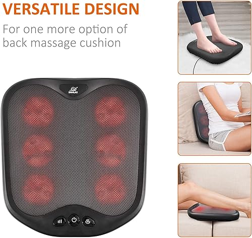 Miniatura 3 de Snailax Masajeador de pies Shiatsu con calor y masajeador de espalda con calor