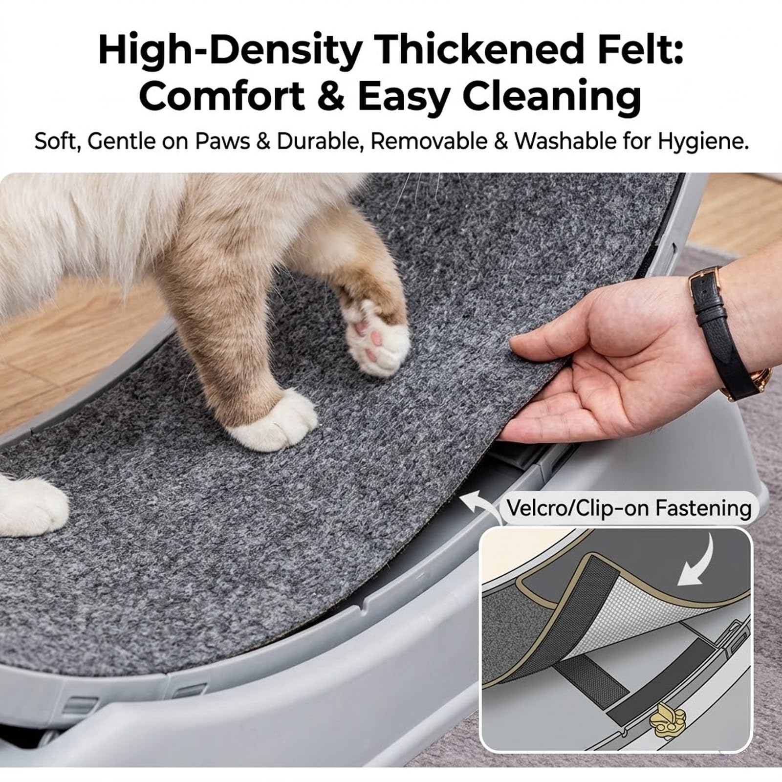 Rueda de entrenamiento para gatos de casa, con sistema de freno, rueda de entrenamiento para gatos de interior, rueda silenciosa con alfombrilla extraíble, azul, 84 x 79 x 34 cm