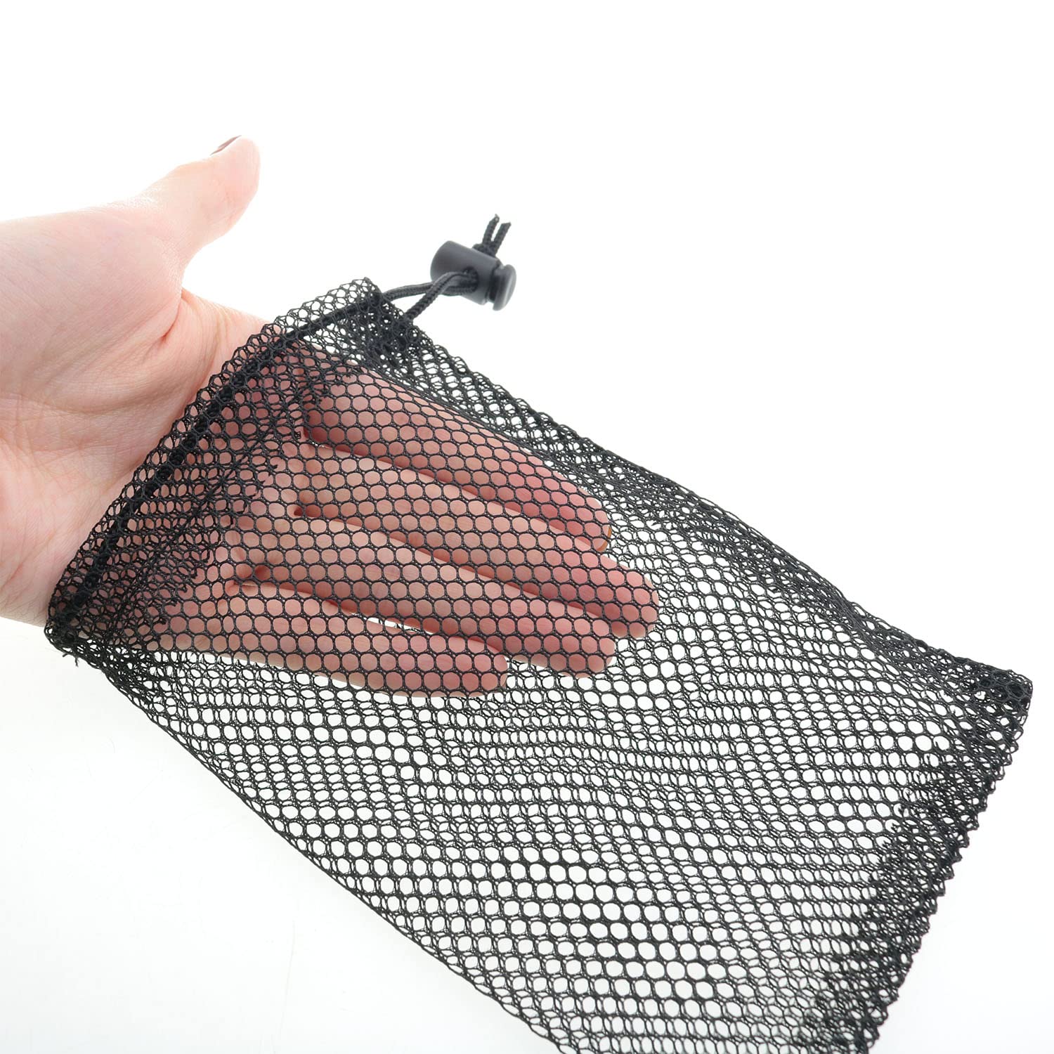12 Petits Sacs De Rangement En Nylon Leewoth - Cordon De Serrage - Format 15x10 Cm - Noir - Pour Voyage, Cosmétiques, Jouets