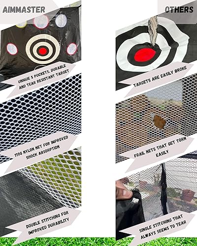 Miniatura 2 de Red de práctica de golf de 10 x 7, redes de golf para conducción en el patio trasero, red de astillado, equipo de entrenamiento de golf, 5 bolas