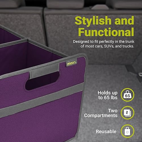 Miniatura 3 de meori, caja grande de almacenamiento plegable, Classic Collection, 8 galones, en color azul marino con lunares, para organizar y cargar hasta 65