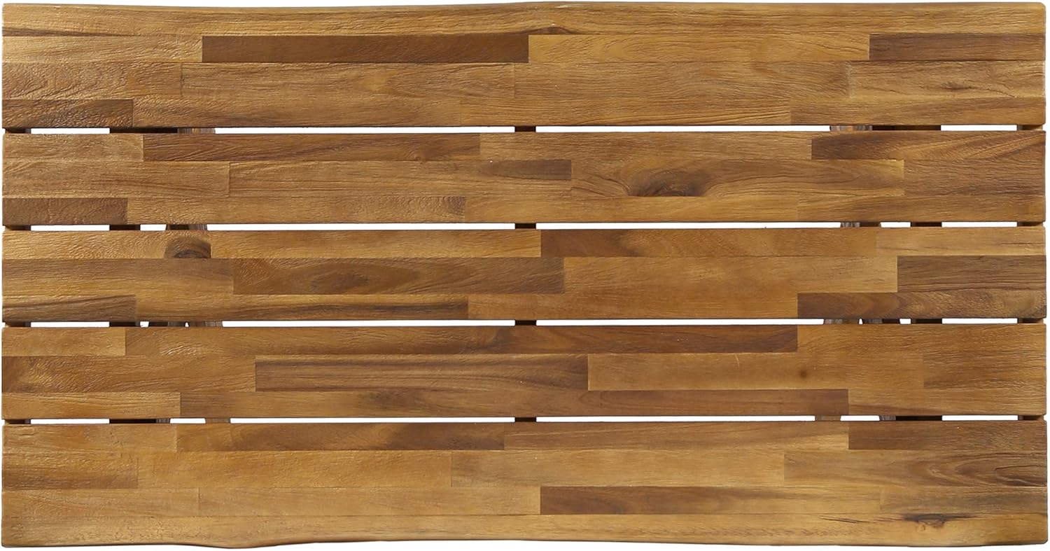 Christopher Knight Home Estelle Indoor Farmhouse Acacia Wood Coffee Table, Sandblast Teak Finish