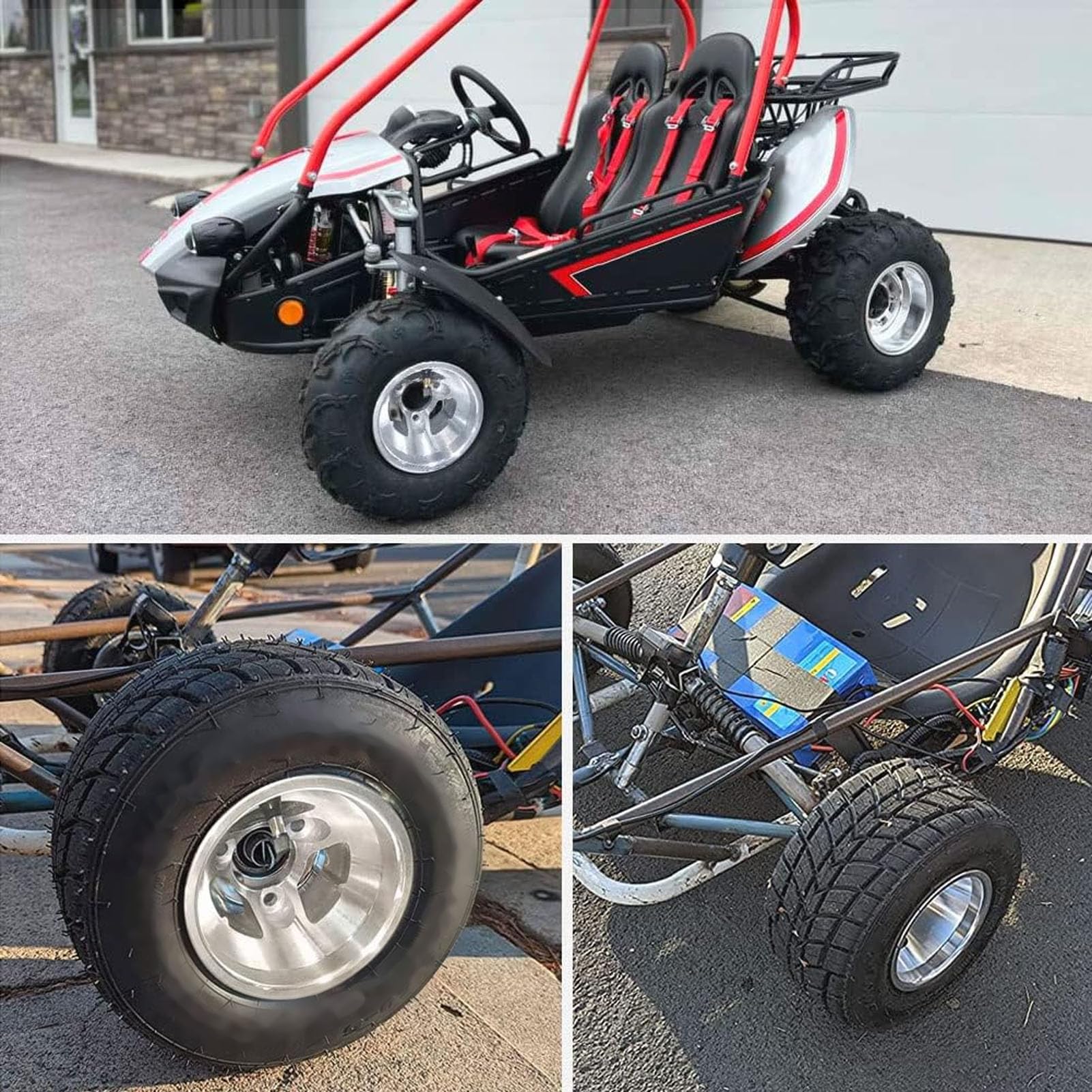 CCYLEZ 10x4.50-5 del Bordo della Ruota ATV, della Ruota Anteriore in Lega di Alluminio per Carrello Kart Utv, Dimensioni 10x4.50-5, per Cerchi di Ruota Anteriore