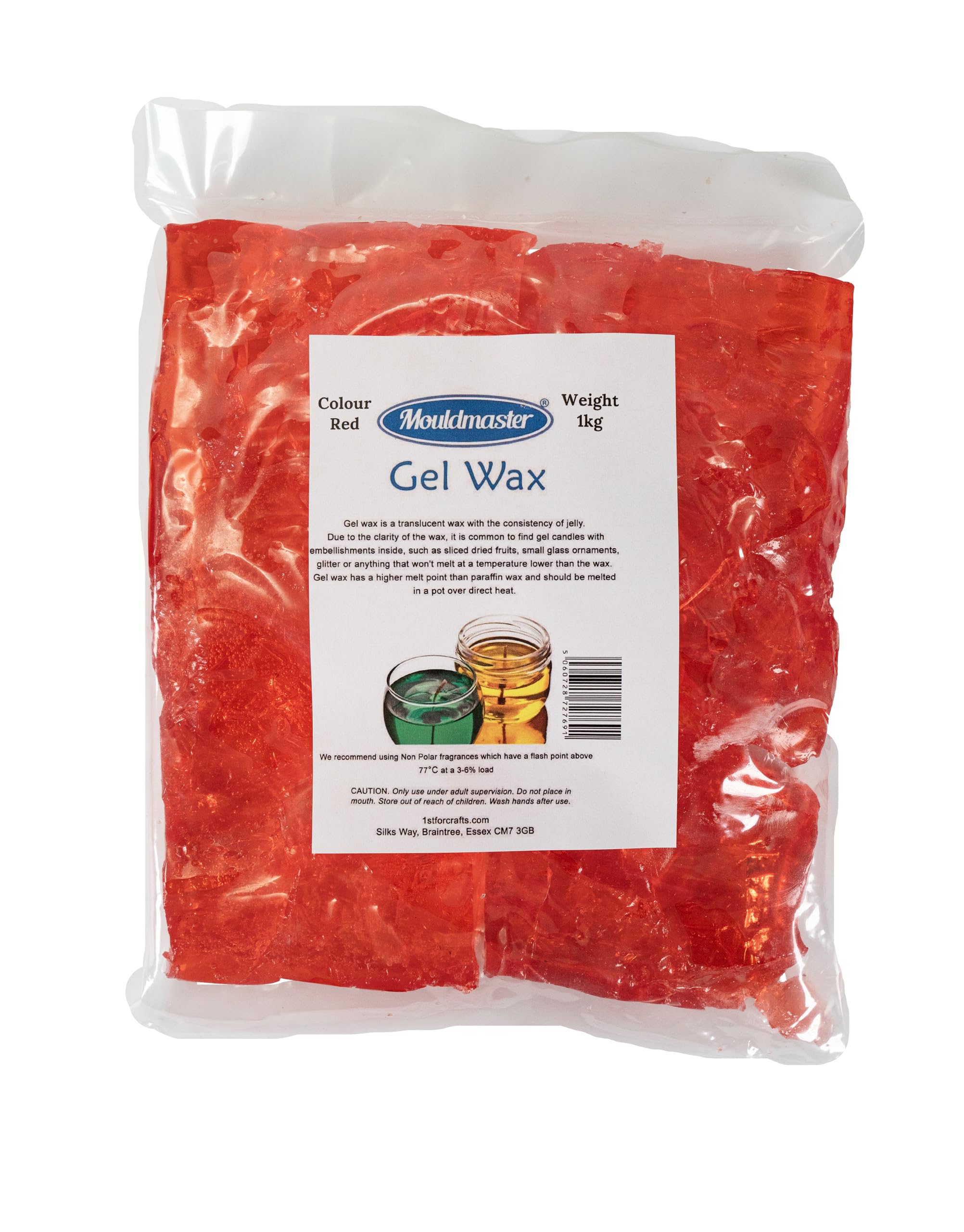 Mouldmaster 1 Kg Candle Making Gel Wax Red