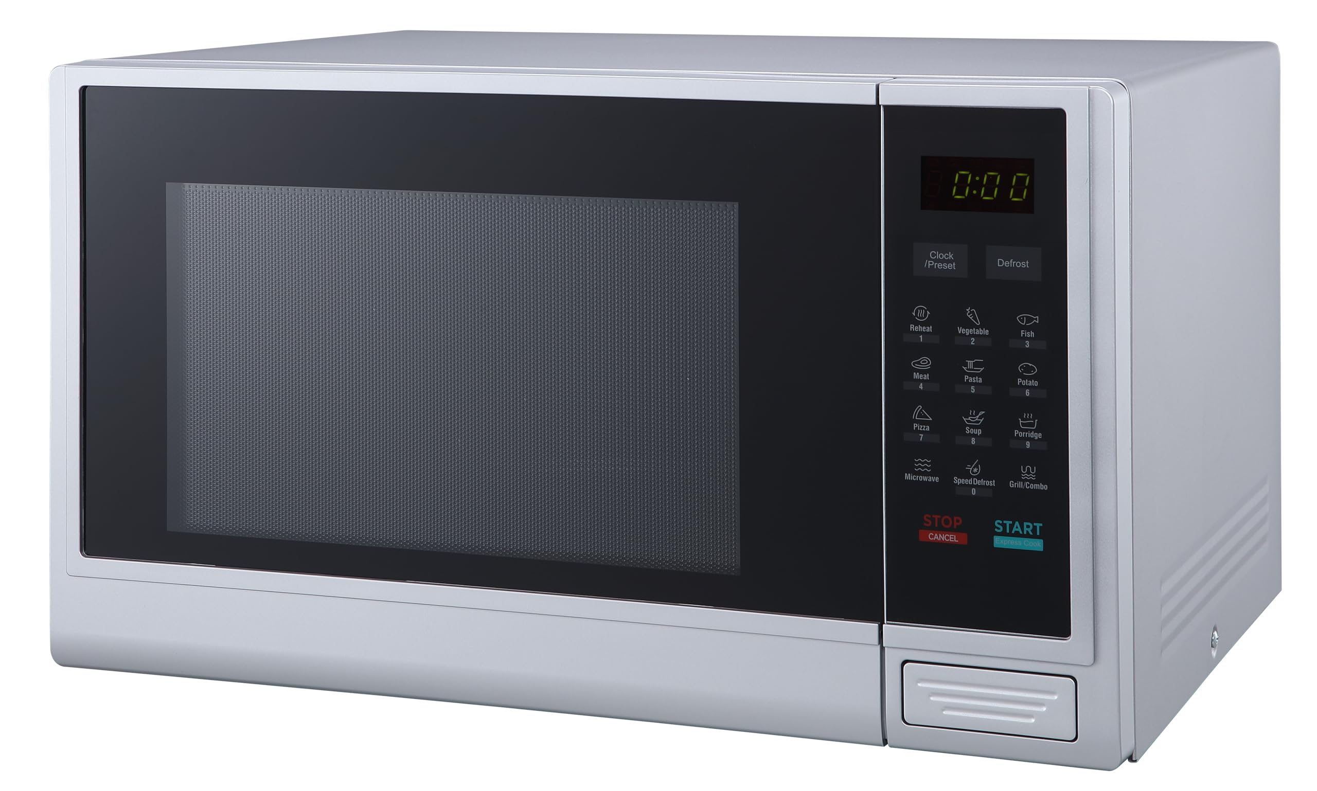 Tarrington House Mikrowelle mit Grill MWD1134G, Stahl/Glas, 34 L, mit 1000 W Leistung, mit Glasdrehteller