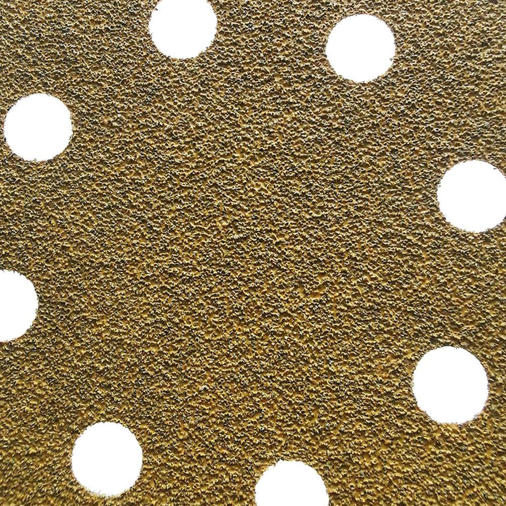Cinta de lijado, paquete de 100 discos de lijado de 5 pulgadas, grano 40/60/80/120/320/400, gancho y bucle, papel de lija de óxido de aluminio de 8 orificios, 125 mm for lijadora orbital, 150 piezas a