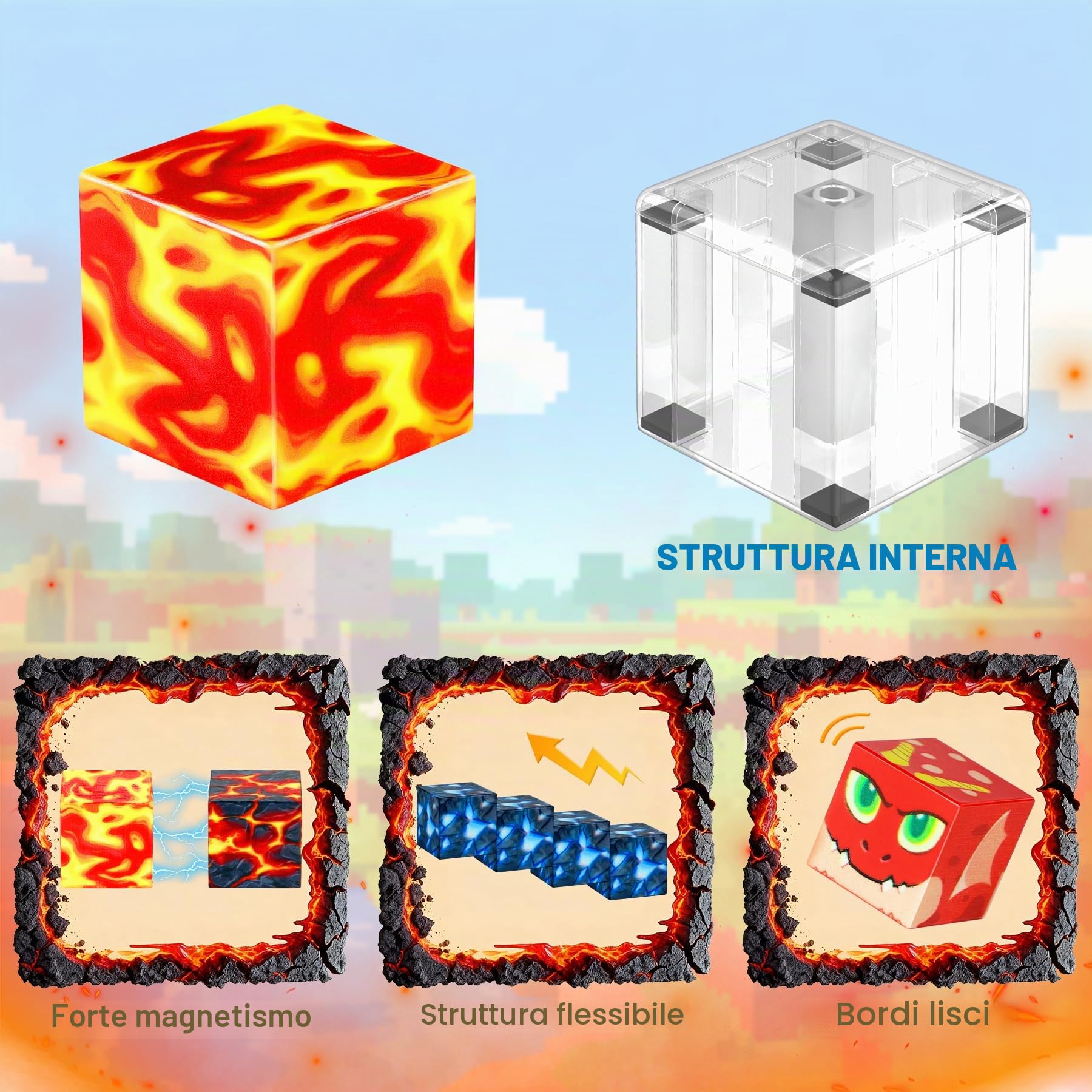 COOLJOYA Costruzioni Magnetiche per Bambini,300 Pezzi Costruzioni Magnetiche Giocattoli Sensoriali STEM Giocattoli da Costruzione 3 4 5 6 7 8 9 10 Anni Tutte Le Stagioni Magnetic