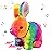 Hopearl Hopping Rabbit with Bell Interactive Electronic Pet Plush Bunny Toy with Sounds and Movements Animated Walking Wiggle Ears Twitch Nose Gift for Toddlers Birthday, Rainbow, 7\'\'