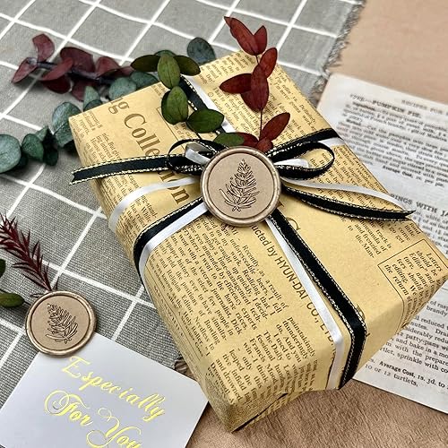 Miniatura 5 de 25 calcomanías de sello de cera hechas a mano, calcomanías autoadhesivas para boda, envoltura de regalo, fiesta de cumpleaños, Navidad (cera dorada